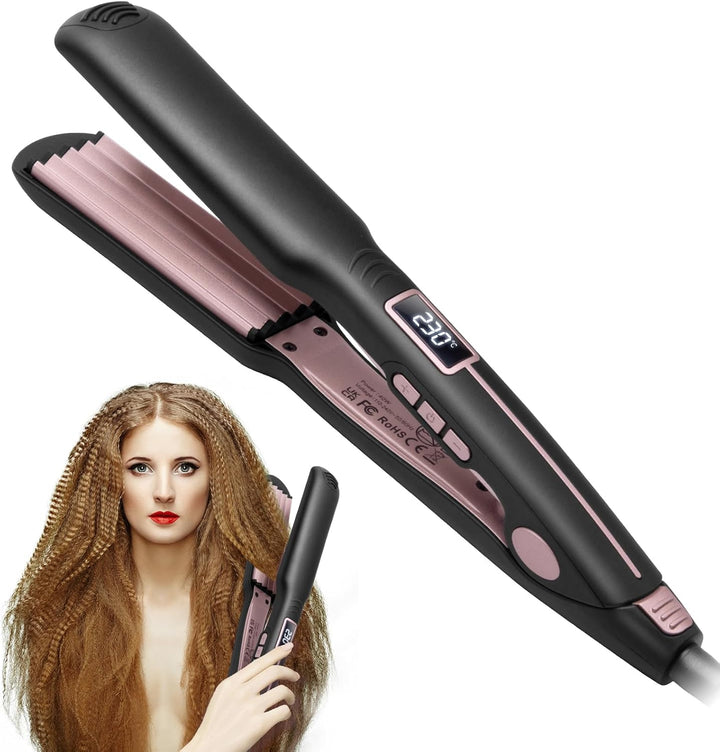 OKWRAP Kreppeisen Für Die Haare, PTC Ceramic Kreppeisen Für Volumizing Haar, Crepe Eisen Haare,krepp