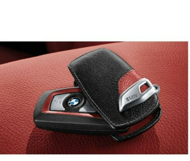 BMW Schlüsseletui aus hochwertigem Leder mit Metallspange Sport Line Etui Key-Bag Case Schlüsseltasc