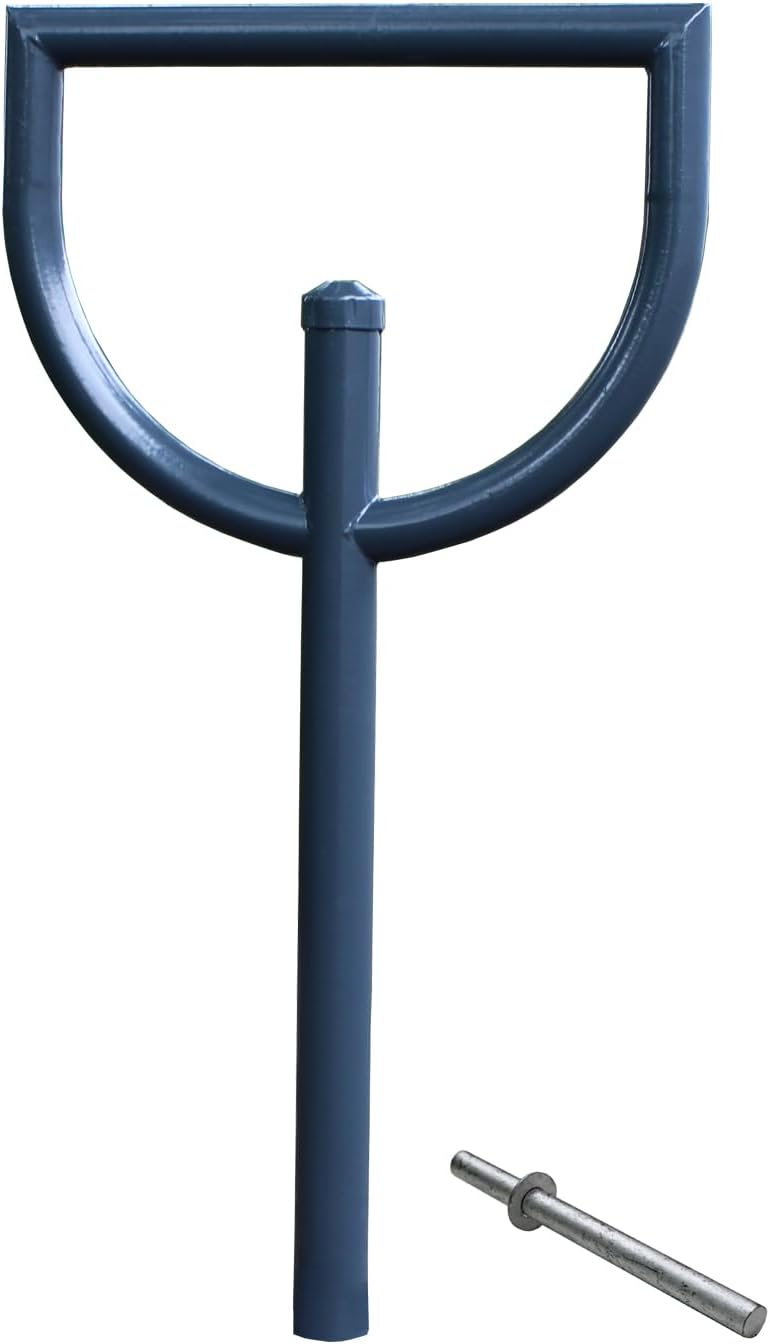 TRUTZHOLM Fahrradanlehnbügel 118x56cm aus verzinktem Stahl zum Einbetonieren Anthrazit Fahrradstände