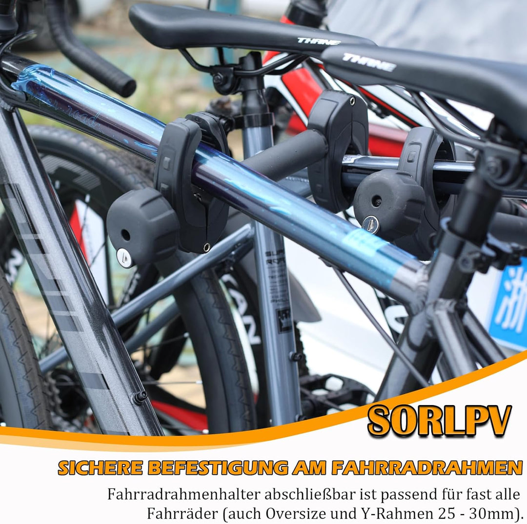 Rahmenhalter für Fahrradträger 32CM Länge, Universal Kurze Fahrradrahmenhalter Abschliessbare, Rahme