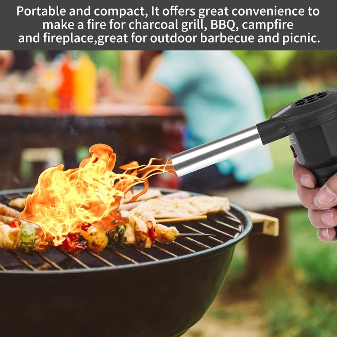 MAGT Grillgebläse, Tragbar BBQ Gebläse Batteriebetrieben Mini Grillventilator Air Blower für Outdoor