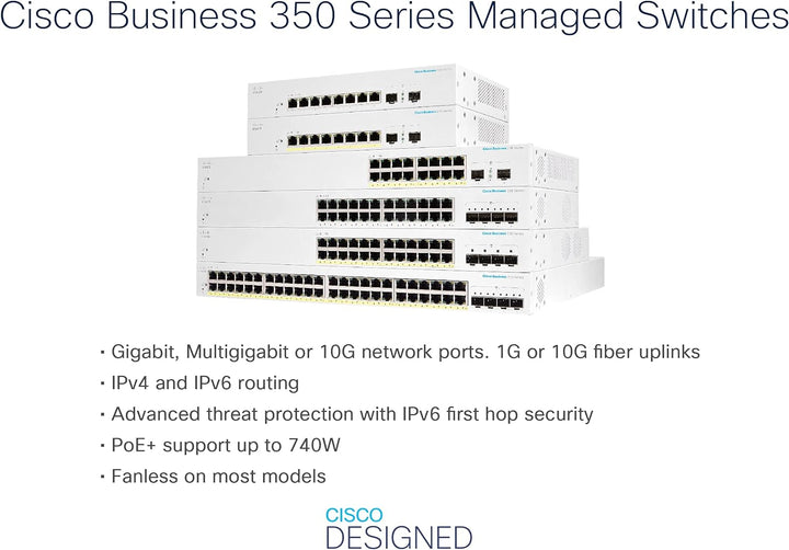 Cisco Business CBS350-8S-E-2G Managed Switch | 8 1G-SFP-Ports | 2x1G-Combo | Eingeschränkte Lebensze