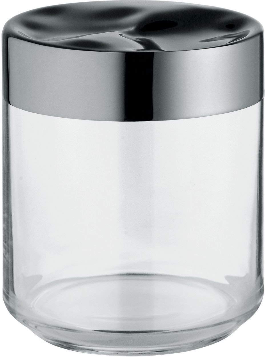 Alessi Julieta LC08 - Hermetisches Design Küchenglas, Glas in Glas mit 18/10 Edelstahldeckel, 75 cl