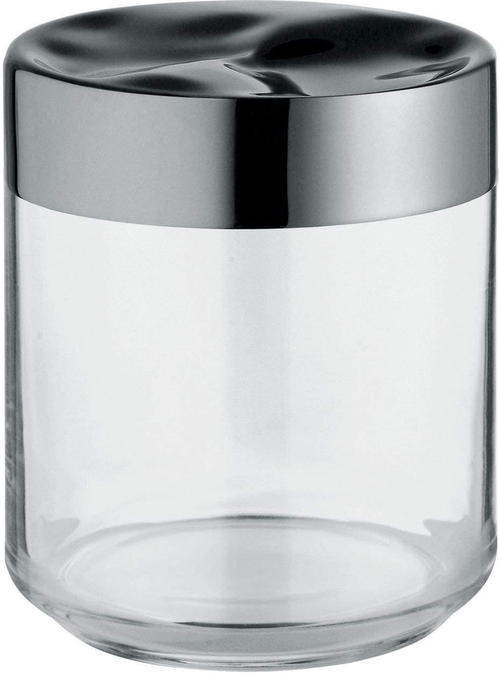 Alessi Julieta LC08 - Hermetisches Design Küchenglas, Glas in Glas mit 18/10 Edelstahldeckel, 75 cl