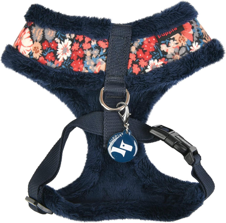Puppia Gianni Hundegeschirr, Überziehgeschirr, warm, Winter, Blumenmuster, verstellbare Brust, für k