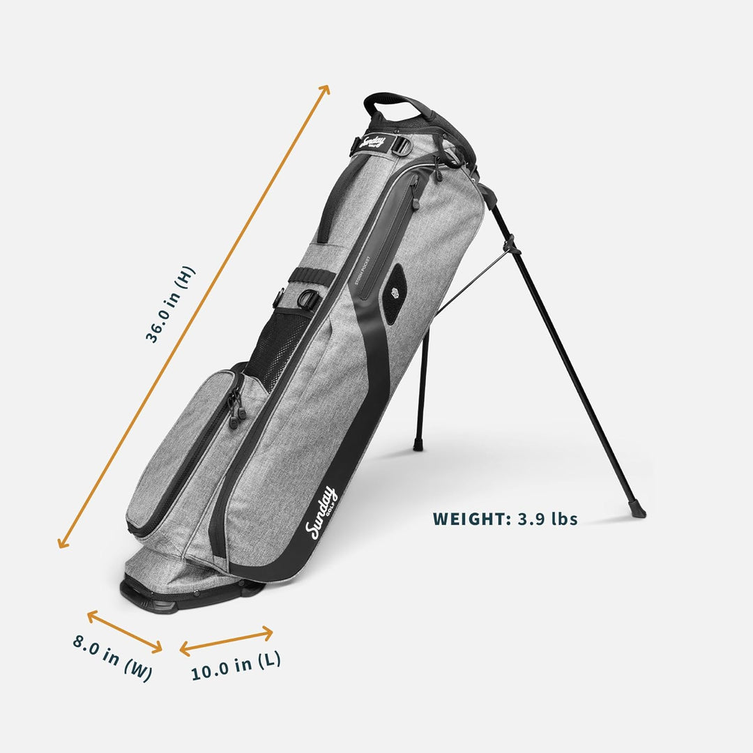 Sunday Golf EL Camino Tasche – Leichte Tasche mit Gurt und Ständer – Einfach zu tragen – Par 3 und S
