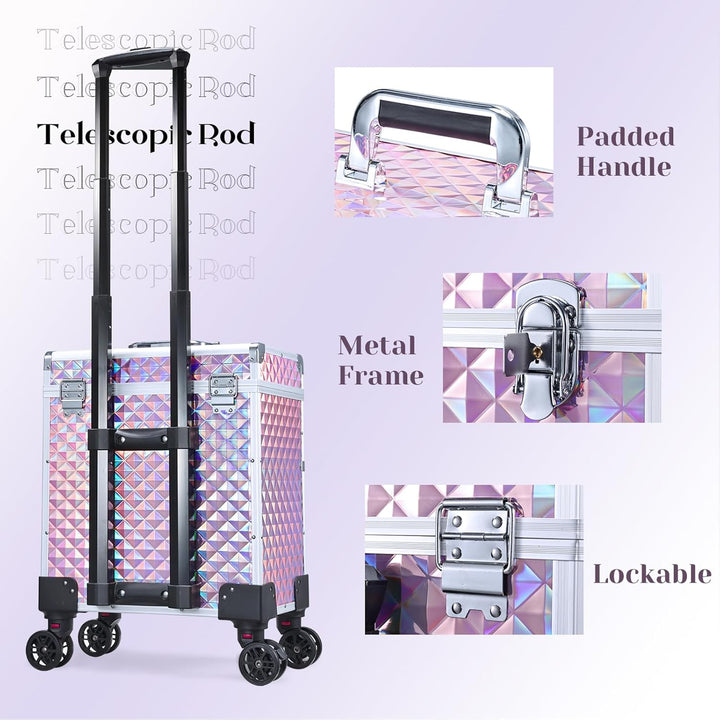 Kosmetikkoffer Trolley Kosmetik Trolley mit Schublade Make up Koffer Schminkkoffer Friseurkoffer mit
