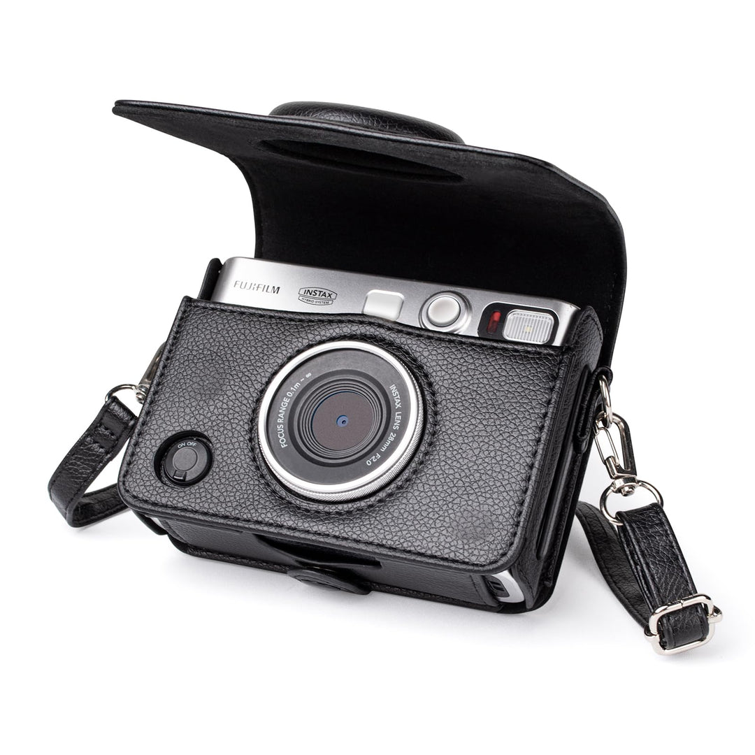 MUZIRI KINOKOO Mini EVO Hülle Kompatibel für Fuji Instax Mini EVO Instant Camera mit PU Leder Lychee