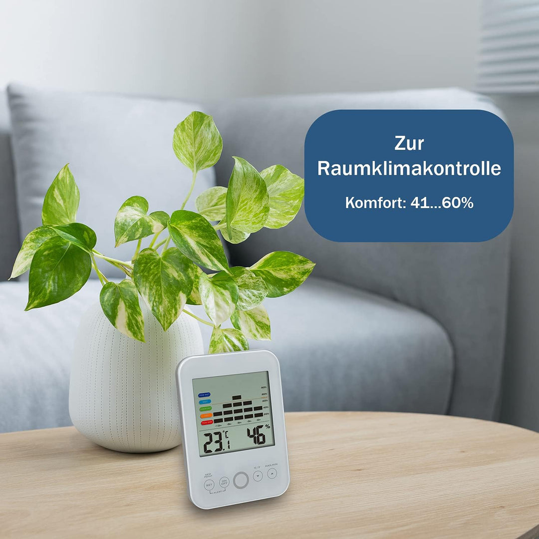 TFA Dostmann Thermo-Hygrometer digital innen, 30.5046.02, Max.-Min-Funktion, 12-Std.-Luftfeuchtigkei