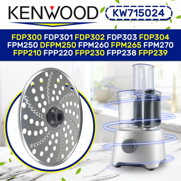 MONTERAL Raspelscheibe für Küchenmaschine mit dem Originalcode KW715024 für Kenwood - Garantie 10 Ja