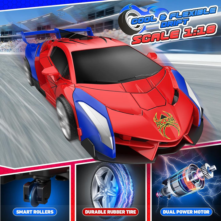 Braxel Ferngesteuertes Auto Transforming RC Spielzeug ab 3-12 Jahre, 2.4GHz Roboter Auto mit Fernbed