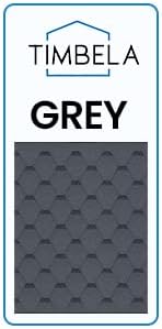 TIMBELA Bitumenschindeln-Set Hexagonal Rock H550GREY, Grau Bitumen-Dacheindeckung M550 für Gartenhau