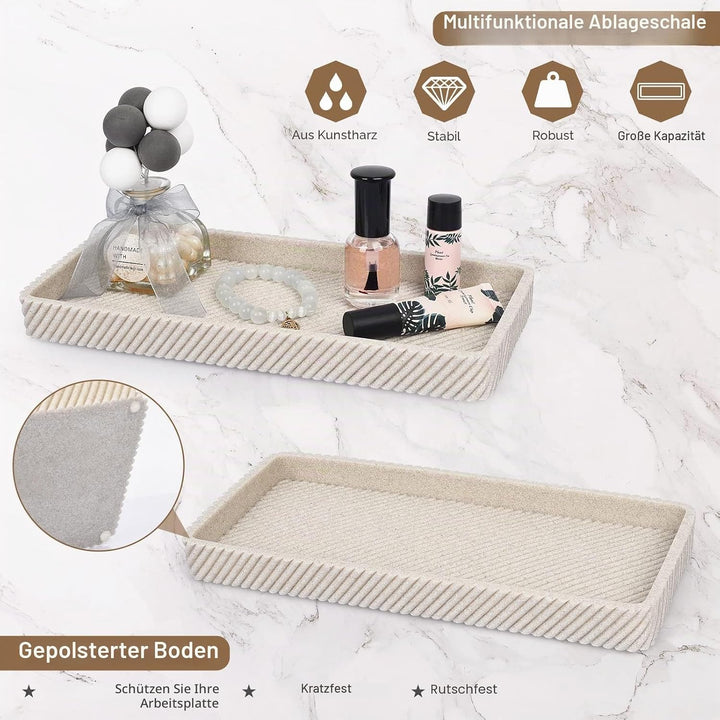 Badezimmer-Zubehör-Set, 4-teilig, Lotion-Seifenspender, Zahnbürstenhalter, Qtip-Halter, Schminktisch