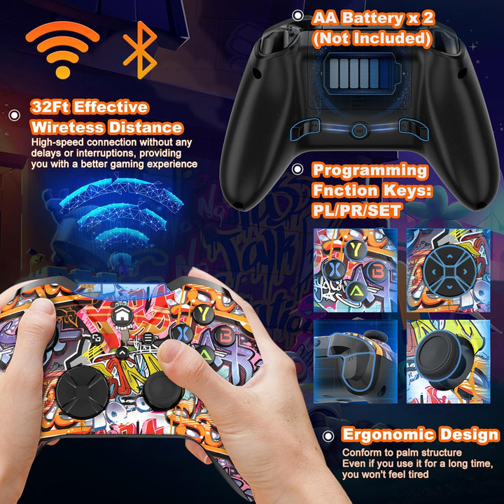 Lapezei Wireless Controller für Xbox Series S/X, mit Xbox One/PC/Android/iOS, Bluetooth Gamepad mit