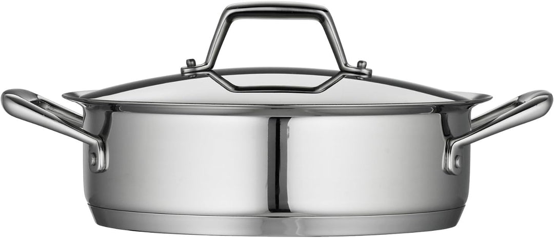 Tramontina Gourmet Prima Edelstahl-Kasserolle, induktionsfertig, schlagfest, dreischichtiger Boden,