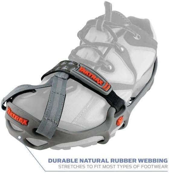 YAKTRAX Run Ice & Snow Grips für Laufschuhe, 3mm Carbide-Steel Spikes & 1.4mm Stainless-Steel Coils,