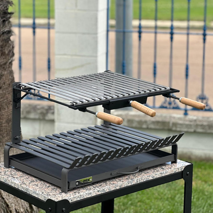 Imex El Zorro 71407, Grill mit Rost, Edelstahl 60 x 43 x 33 cm, schwarz, Edelstahl