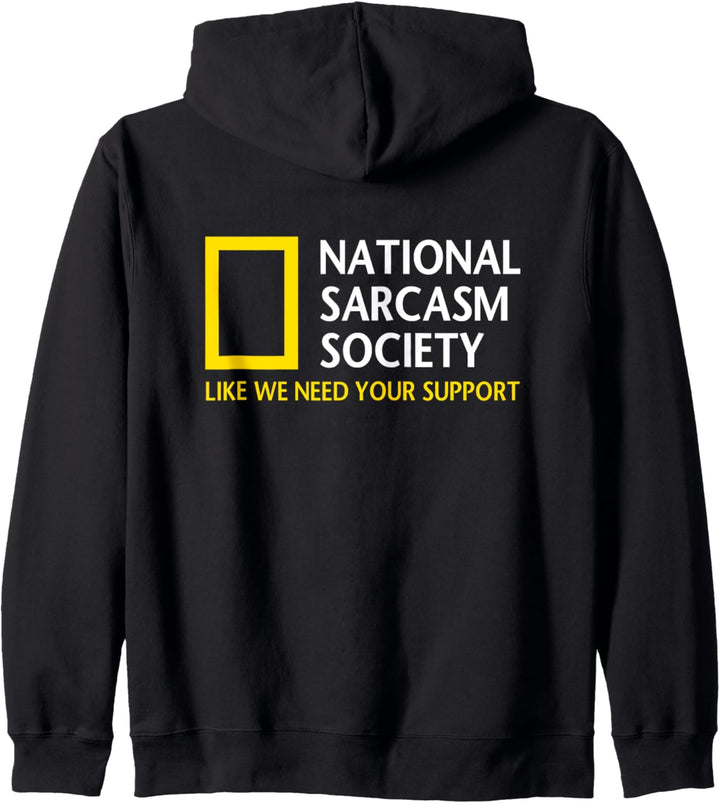 National Sarcastic Society Funny Satirical Parody Designs Kapuzenjacke