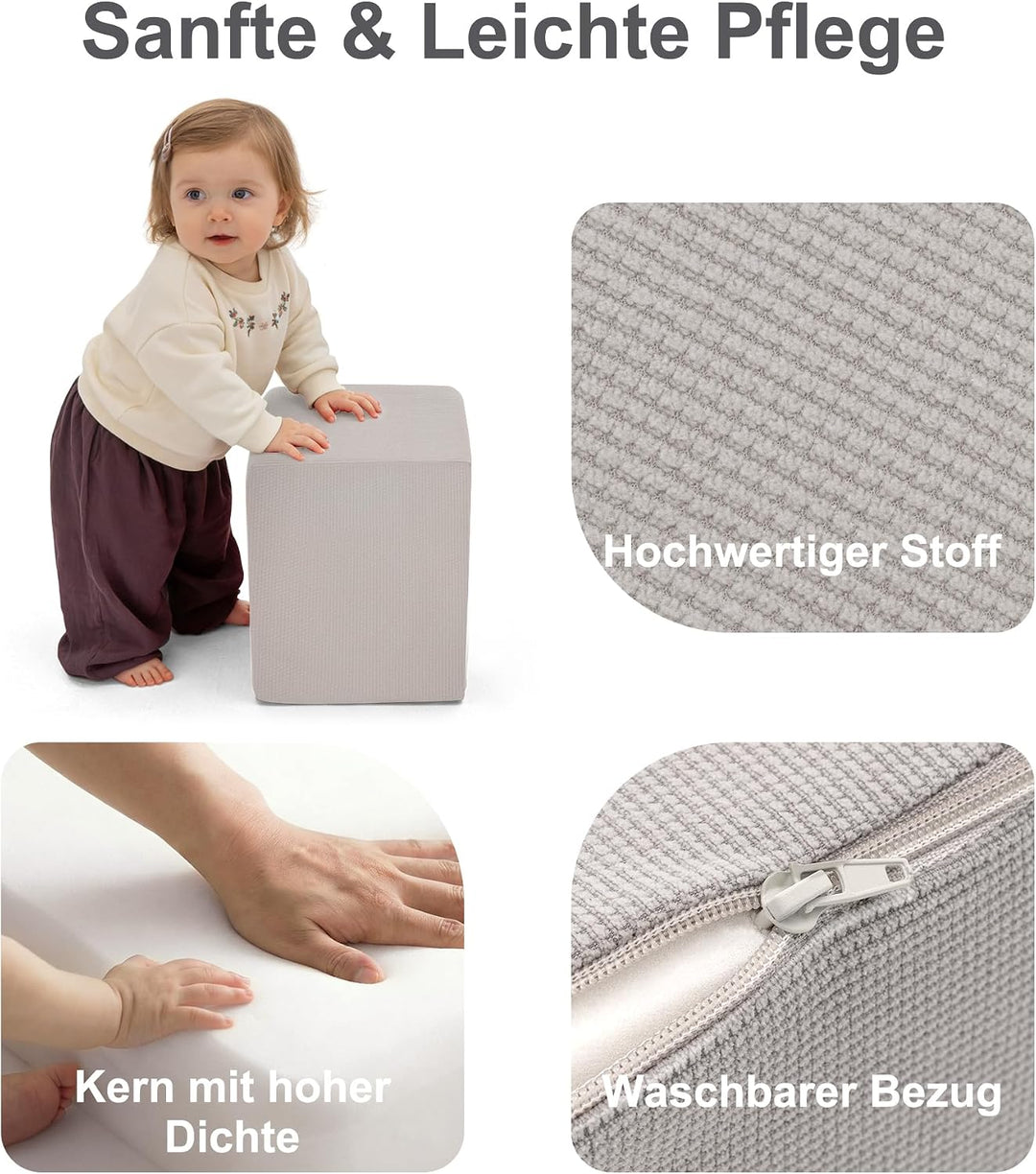 Zedachica 8PCS Softbausteine Baby mit Hausförmigem Bällebad, Schaumstoff Bausteine Kinder für Indoor