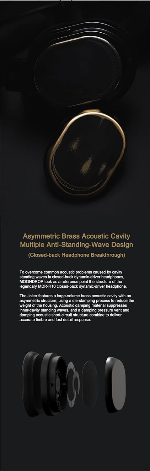 Moondrop Joker Kopfhörer, professionelle Überwachung, geschlossenes dynamisches Headset in voller Gr