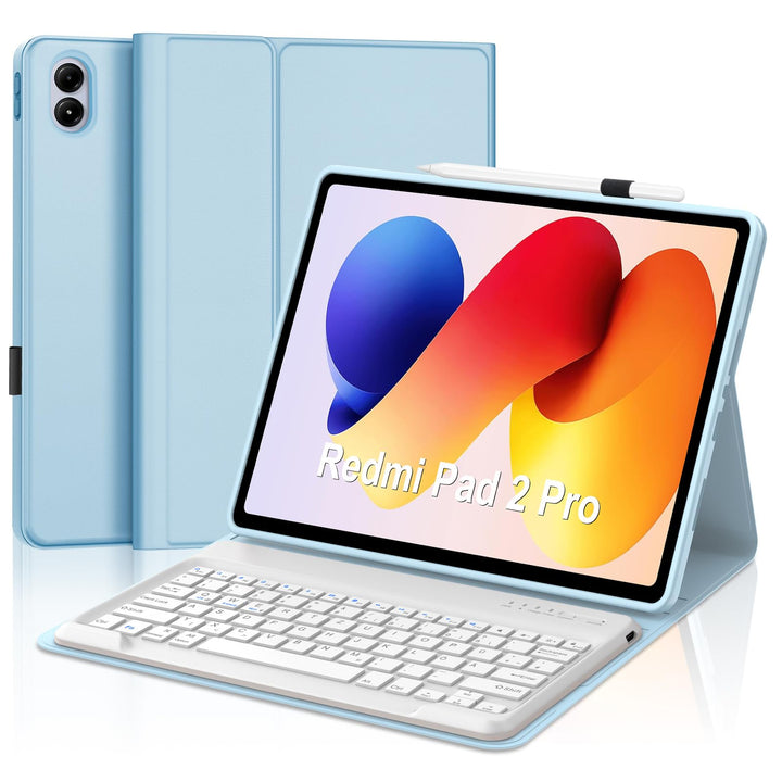 IVEOPPE Hülle mit Tastatur für Xiaomi Redmi Pad 2 Pro 12,1 Zoll, Bluetooth Magnetisch Tastatur für R