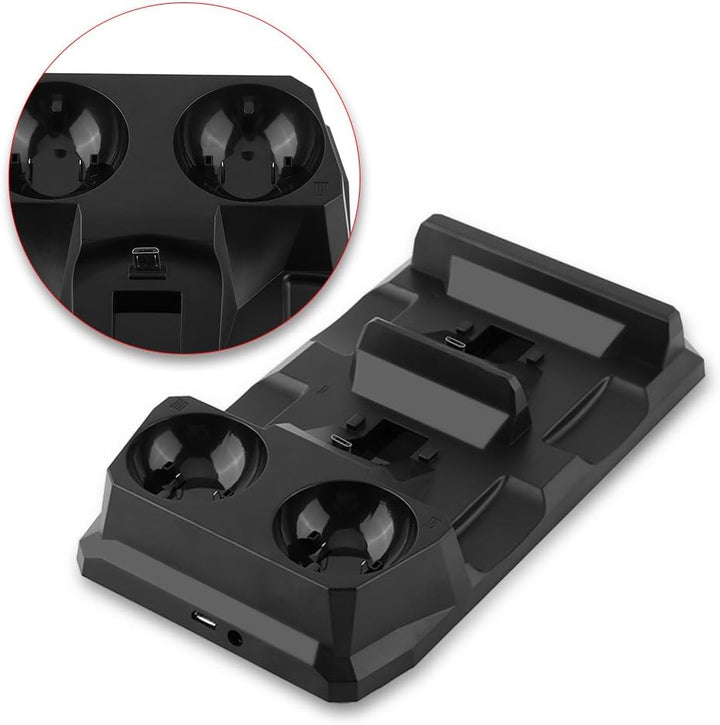 Ladestation für PS Move Controller 4 in 1 Schnellladestation Ladestation Ständer für PS Move/Control