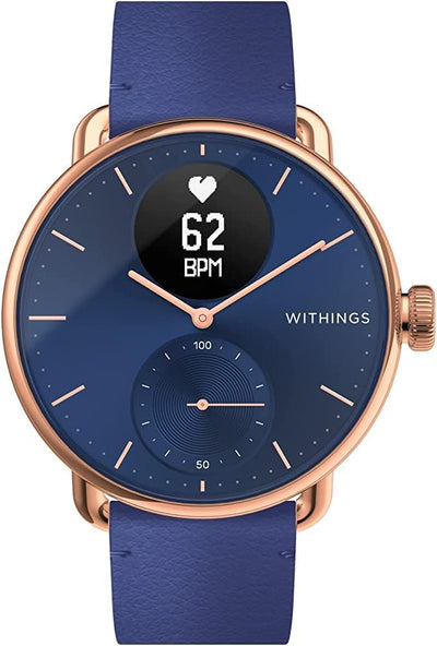 WITHINGS - Premium Lederarmband für ScanWatch, Steel HR, Steel HR Sport, Move ECG, Move und Steel Bl