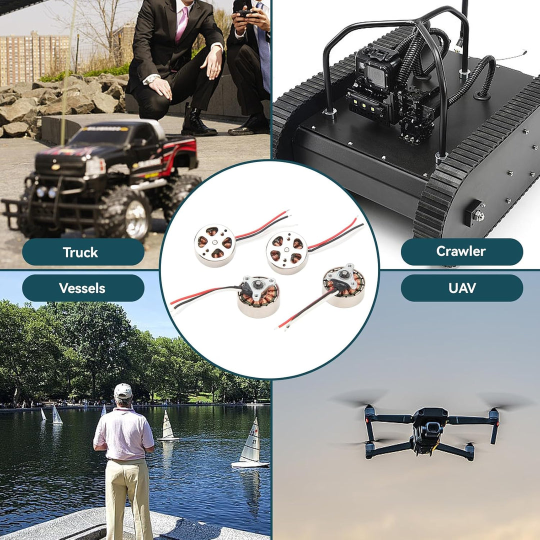 Mini RC Quadcopter Drohnenmotor, 4 Stück 7,4 V 0,3 A 0,5 Ω 18x7mm/0,71x0,28 Zoll Micro 1503 Bürstenl