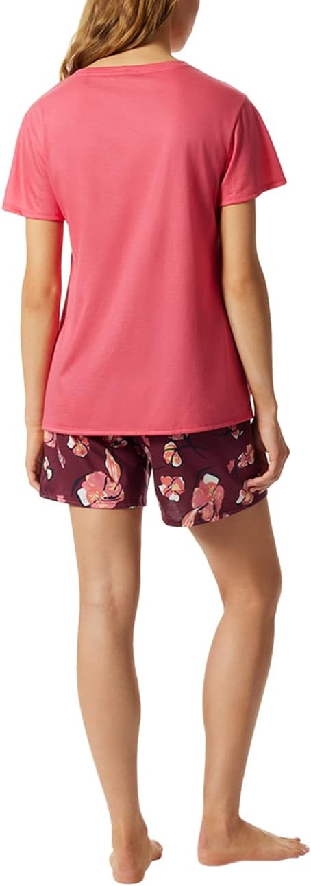 Schiesser Damen Schlafanzug Kurz Pyjamaset 38 Pflaume, 38 Pflaume
