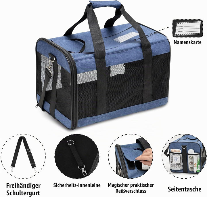 HITSLAM hundebox Faltbar Hundetransportbox Katzentransportbox Katzenbox Transportbox katzentasche fü