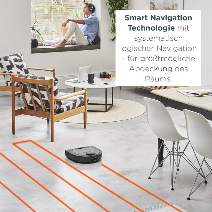 Neato Robotics D7 Saugroboter, Eckenreinigung mit exklusivem Haustierzubehör für Teppiche und Hartbö
