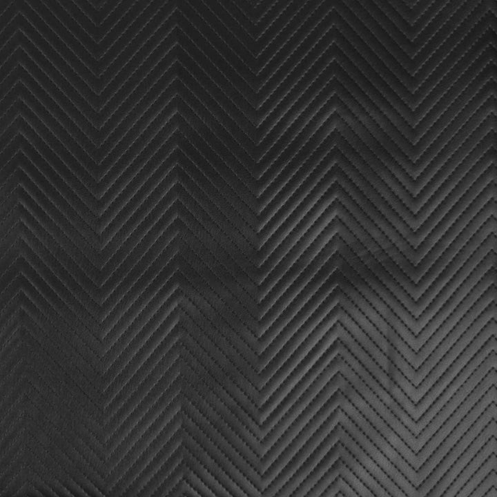 SCHÖNER LEBEN. Zugluftstopper Kunstleder Steppung Zickzack schwarz, Auswahl:80cm Länge Schwarz 80x15