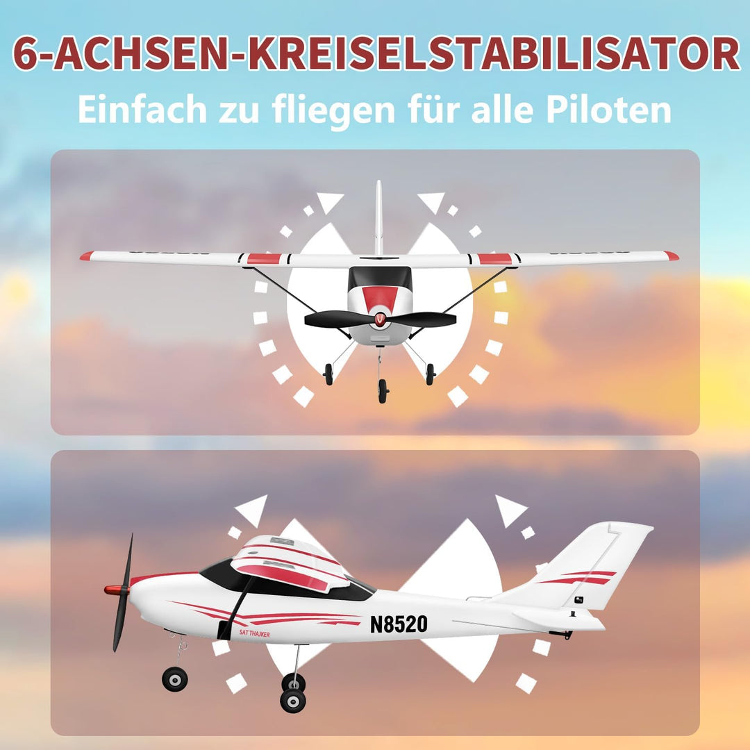 Hawk’S Work RC-Flugzeug Cessna 530mm, 4 Kanal Ferngesteuertes Flugzeug RTF, Bürstenloser Motor 6-ach