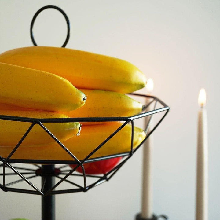 Vilde Obst Etagere Metall 2-Stöckig - Stilvolle Aufbewahrung Obst & Gemüse - Geometrisches Design 30