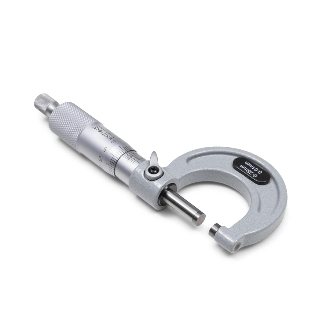 WIKISTORE PROFESSIONELLER MIKROMETER 0-25 mm, Zentesimalmikrometer, Industrielle Präzision mit Alumi