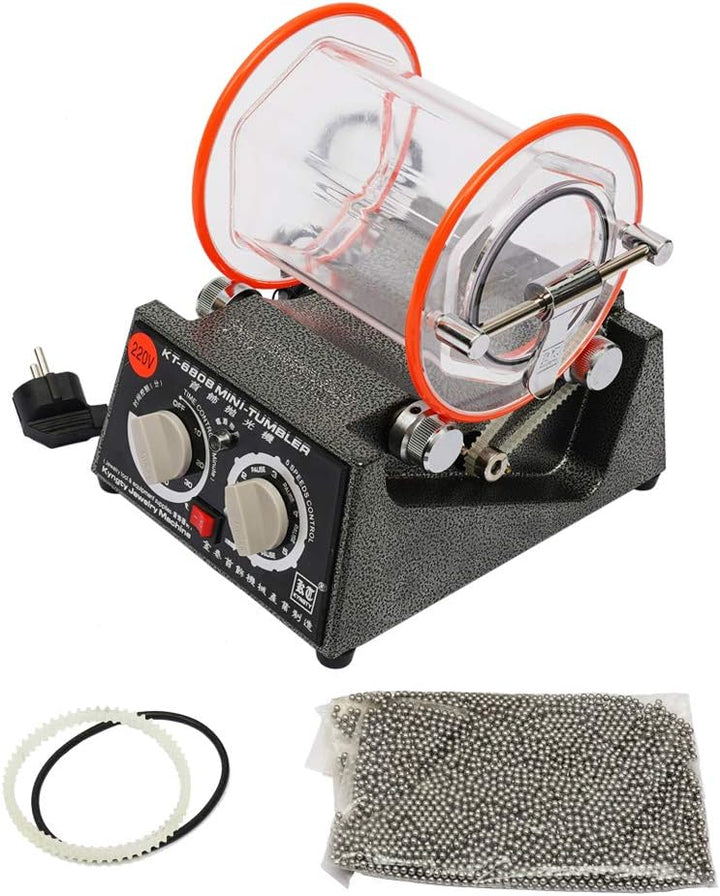 3kg Poliertrommel YUNRUX Labor-Kugelmühle Poliermaschinen Elektrische Rotary Jewelry Polisher Polier