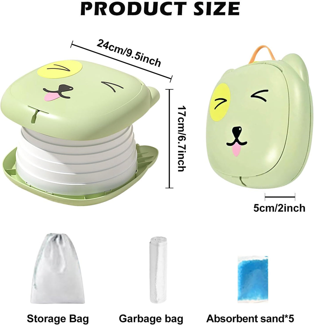 Faltbarer Toilettensitz für Kinder, Reisetöpfchen für Auto, Outdoor & Indoor, Praktisch für Camping