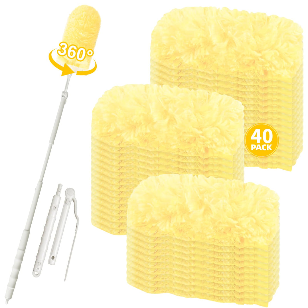 41 Stück Kompatibel mit Swiffer Staubmagnet Nachfüllpack, 360° Staubwedel für Swiffer Duster Nachfül