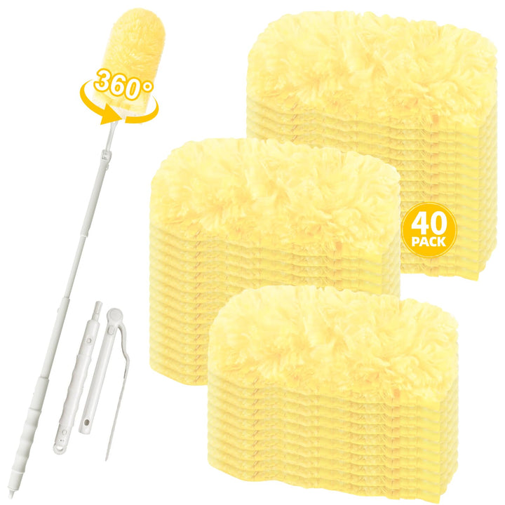 41 Stück Kompatibel mit Swiffer Staubmagnet Nachfüllpack, 360° Staubwedel für Swiffer Duster Nachfül