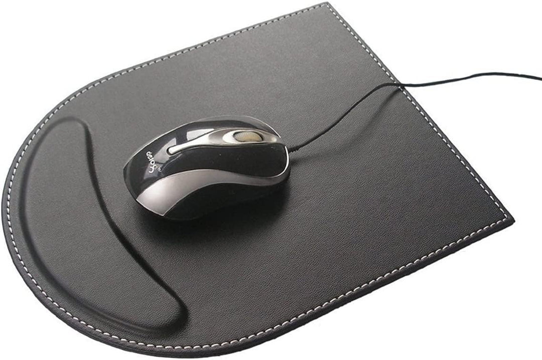 KINGFOM Büro Zubehör Set Schwarz, 5Pcs PU Leder Schreibtisch Set mit Schreibtisch Organizer, Kosmeti