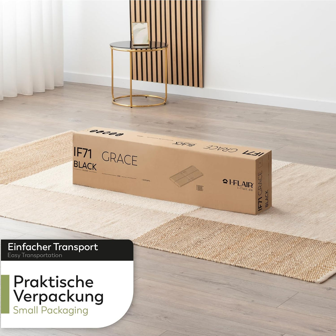 i-flair® Lattenrost 90x200 cm, Lattenrahmen - für alle Matratzen geeignet - alle Grössen, 90x200 cm