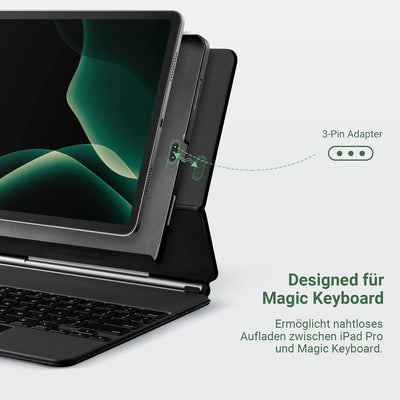 PITAKA Hülle für iPad Pro 12.9 Zoll 2022/2021 Magnetische Schutzhülle Kompatibel mit Magic Keyboard