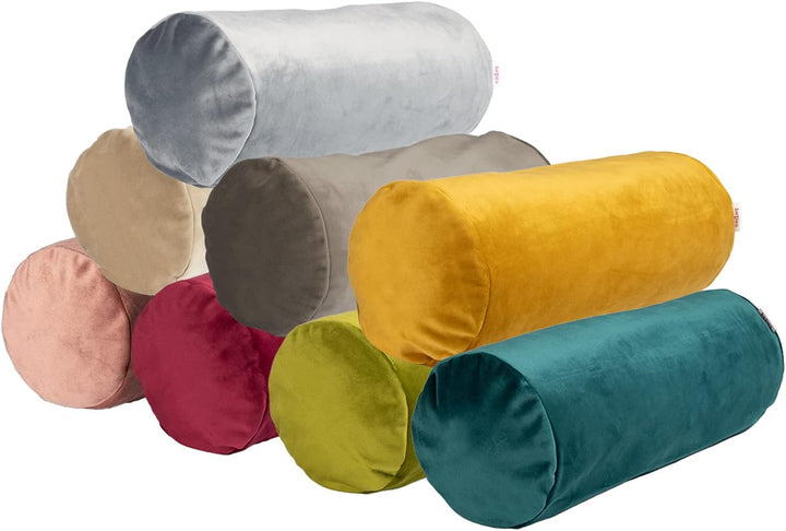beties Samt&Sonders Nackenrollenbezug ca. 15x40 cm Nackenrollenhülle Samtkissen Dekokissen aus einem