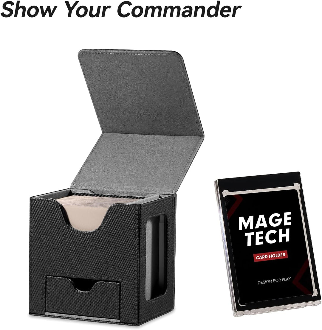Commander Deck Box für MTG – Patentiertes Design, Commander Display, passend für 100 Doppelarmkarten