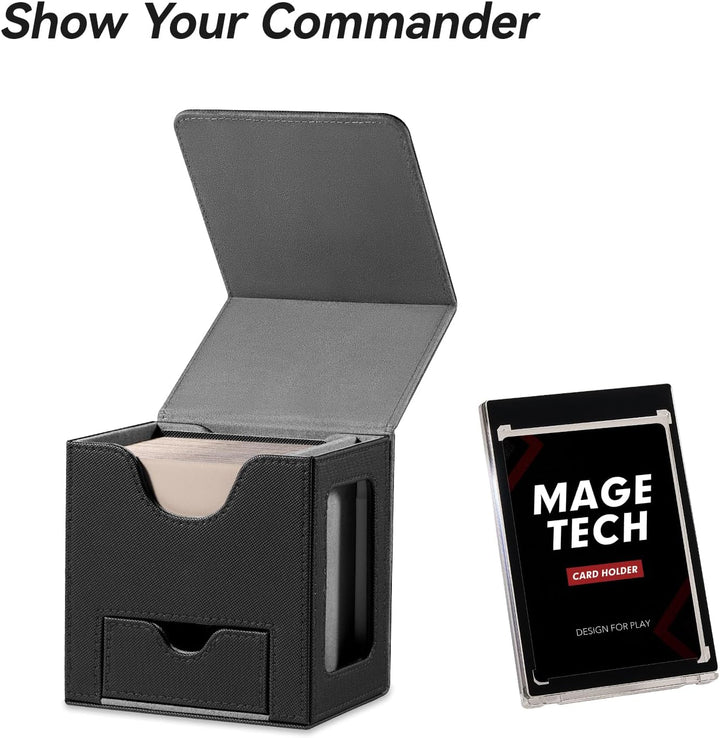 Commander Deck Box für MTG – Patentiertes Design, Commander Display, passend für 100 Doppelarmkarten
