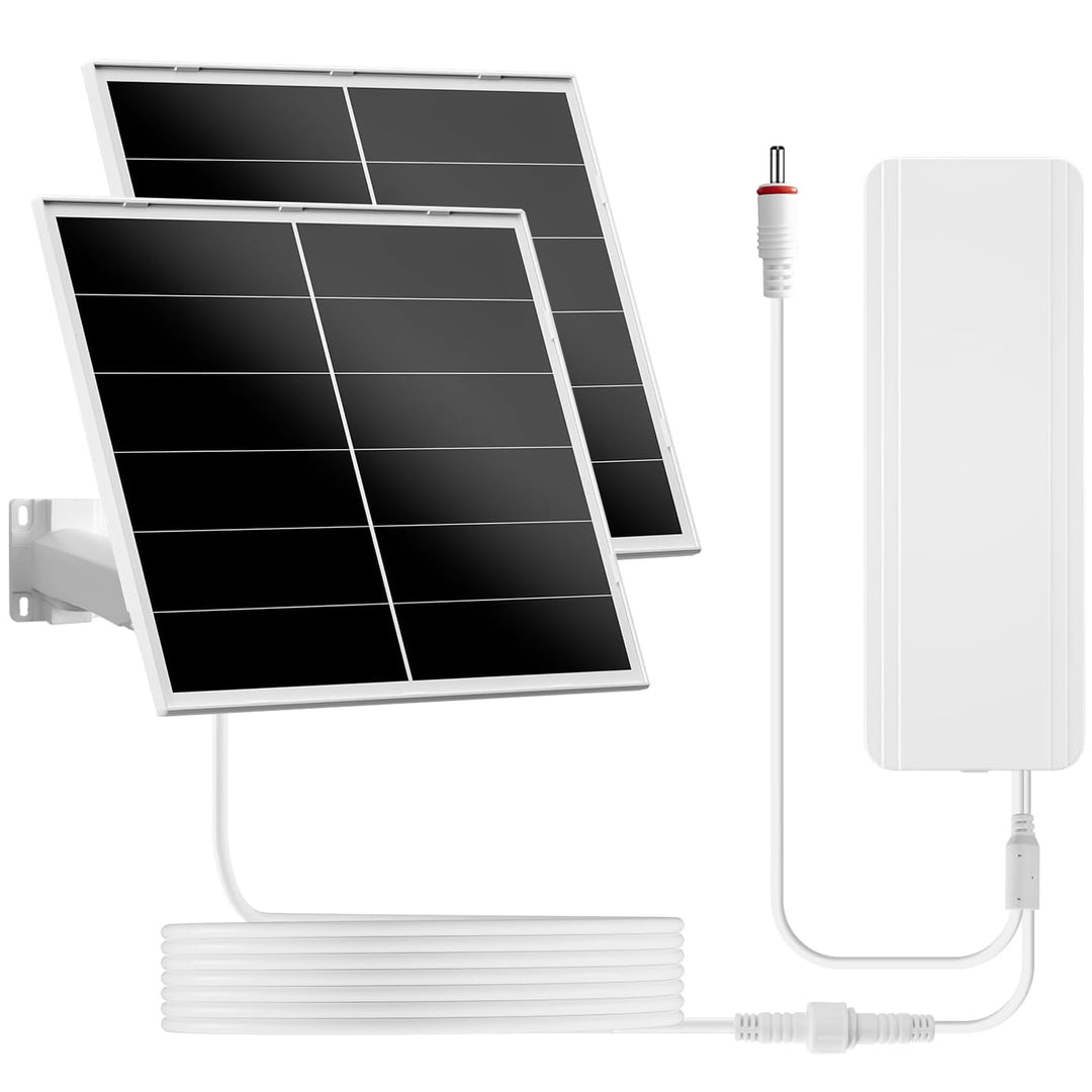 40W Solarpanel mit 24000mAh Akku für Überwachungskameras | 5V/12V Einstellbarer Ausgang, USB-C &amp; DC-