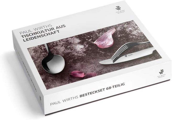 Paul Wirths BLUES Besteckset 12 Personen | harmonische Designformen für besondere Eleganz | Besteck