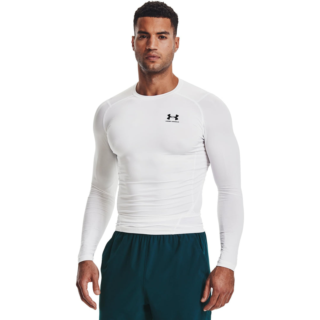 Under Armour HeatGear Kompressions-Langarm-T-Shirt für Herren Weiss M Tall, Weiss M Tall