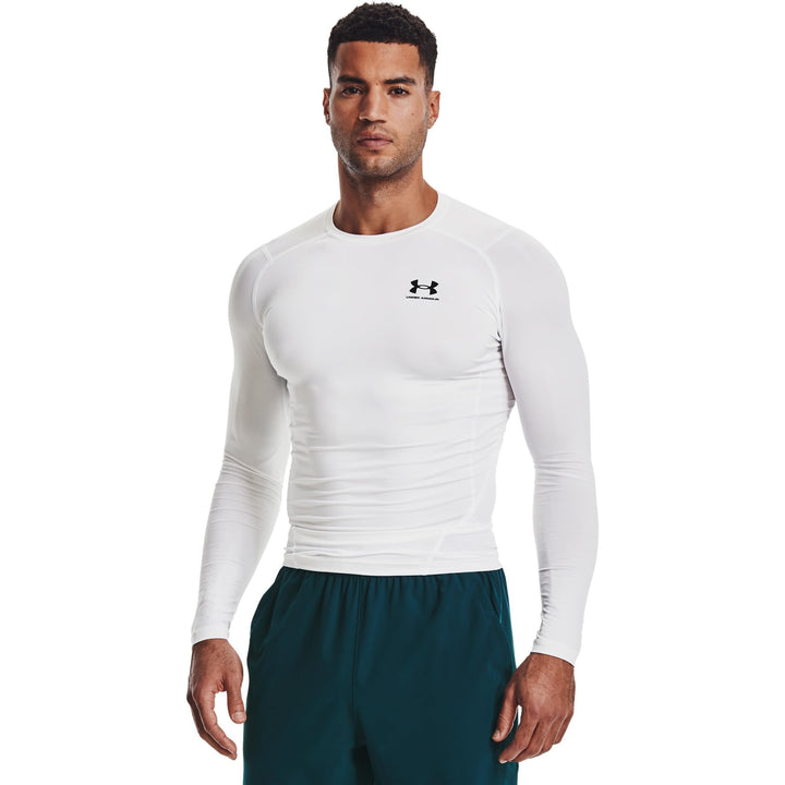 Under Armour HeatGear Kompressions-Langarm-T-Shirt für Herren Weiss M Tall, Weiss M Tall