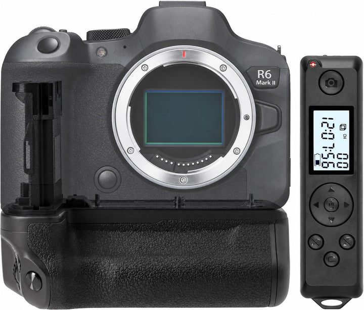 ayex Batteriegriff Kompatibel mit Canon EOS R5 R6 R6 Mark II wie BG-R10 + Timer-Fernauslöser + 2X LP